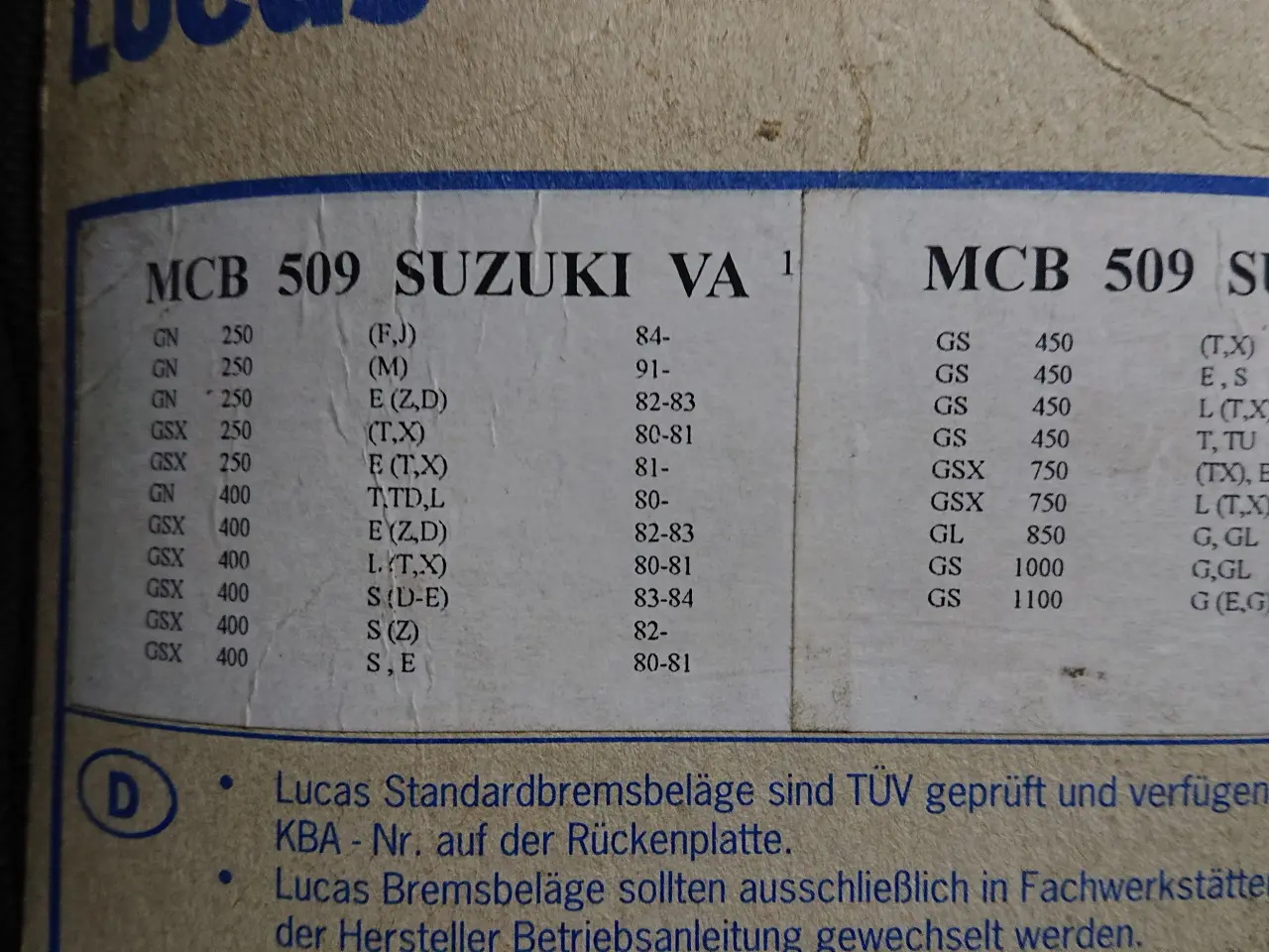 Billede 7 -  Br klodser Suzuki GSX  m flere 