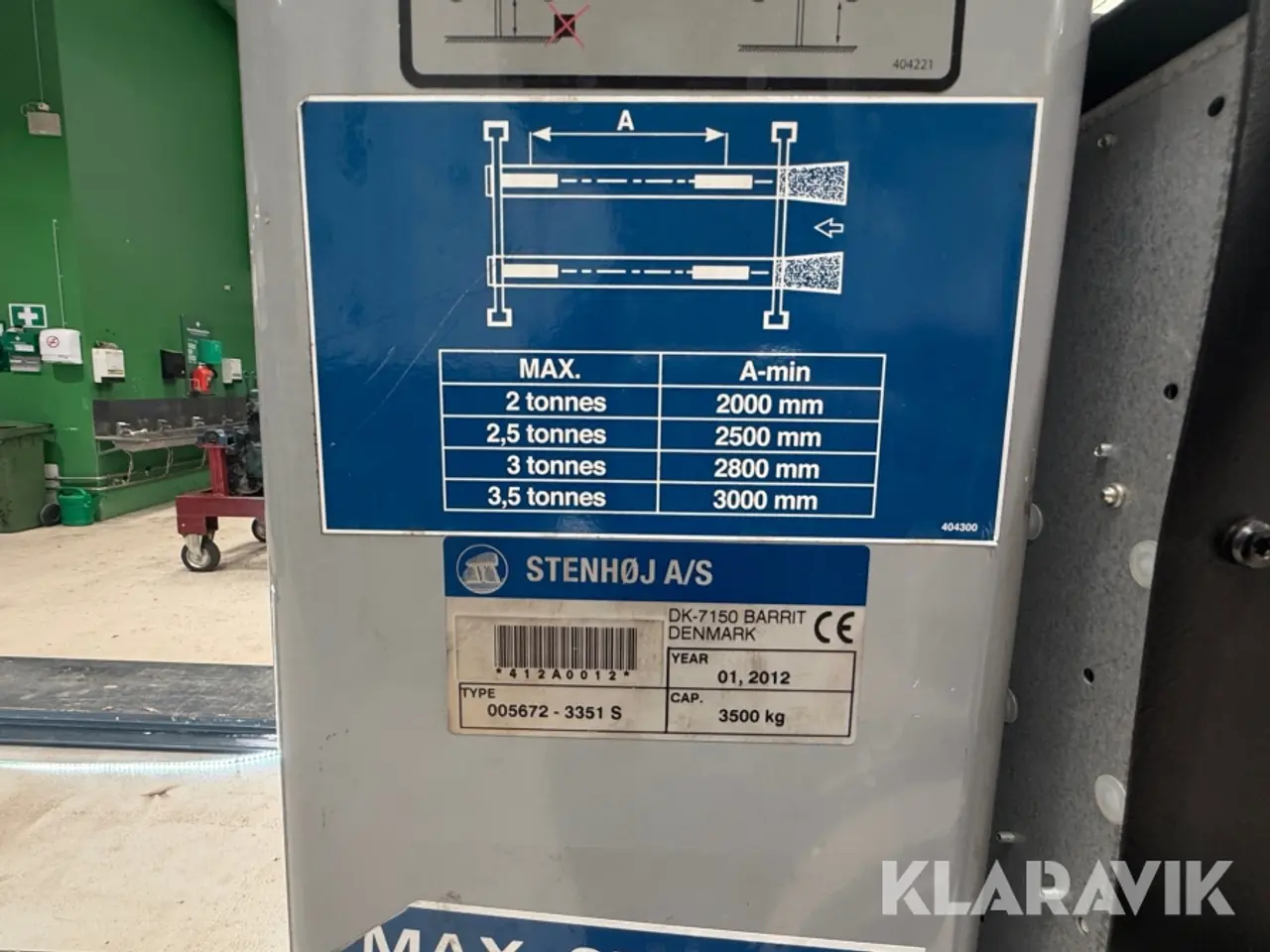 Billede 5 - 4-søjlet autolift Stenhøj 005672-3351 S