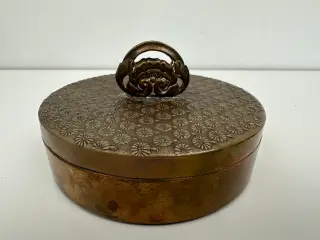 Vintage messing skrin / æske