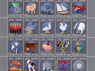 Færøerne Julemærkeark 2009