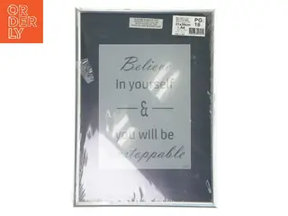 Motivationsquote i ramme fra Keymerk (str. 21x30 cm)