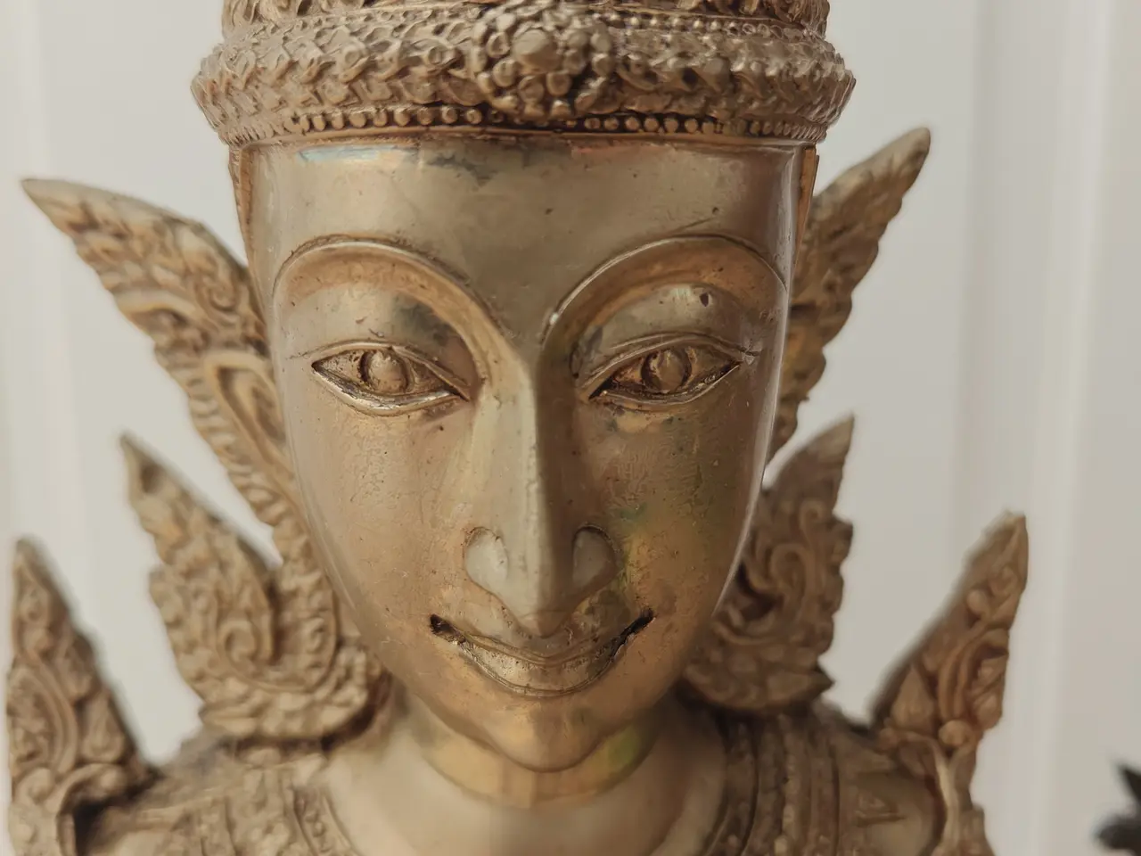 Billede 2 - Stor vintage thai bronze/messing figur 60 cm – 6,9