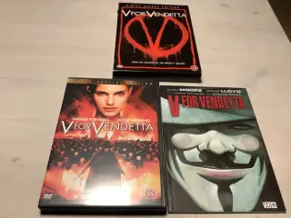 V For Vendetta DVD med tegneserie bog