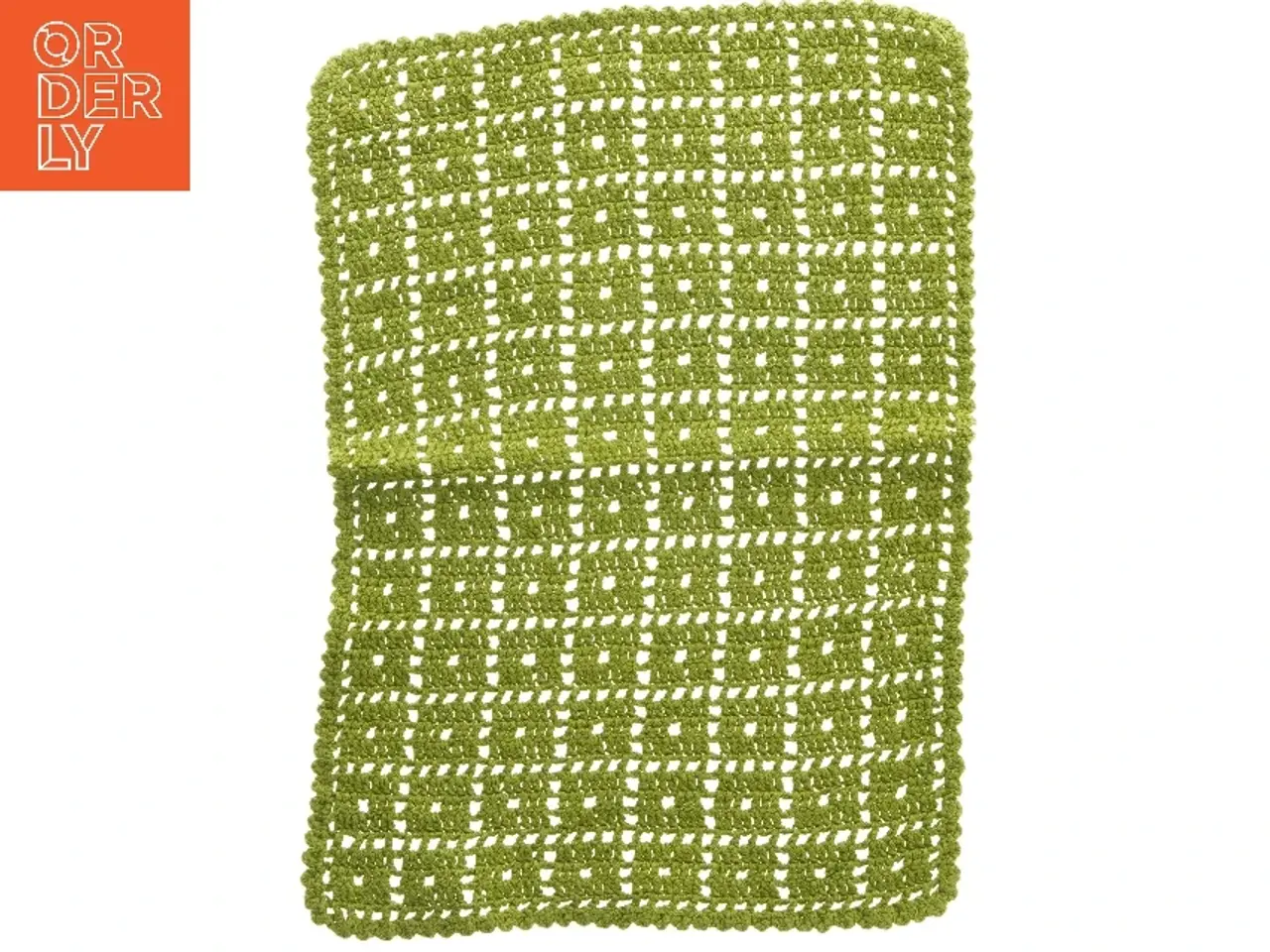 Billede 4 - Hæklet grøn bomulds servietter (str. 26x36 cm)