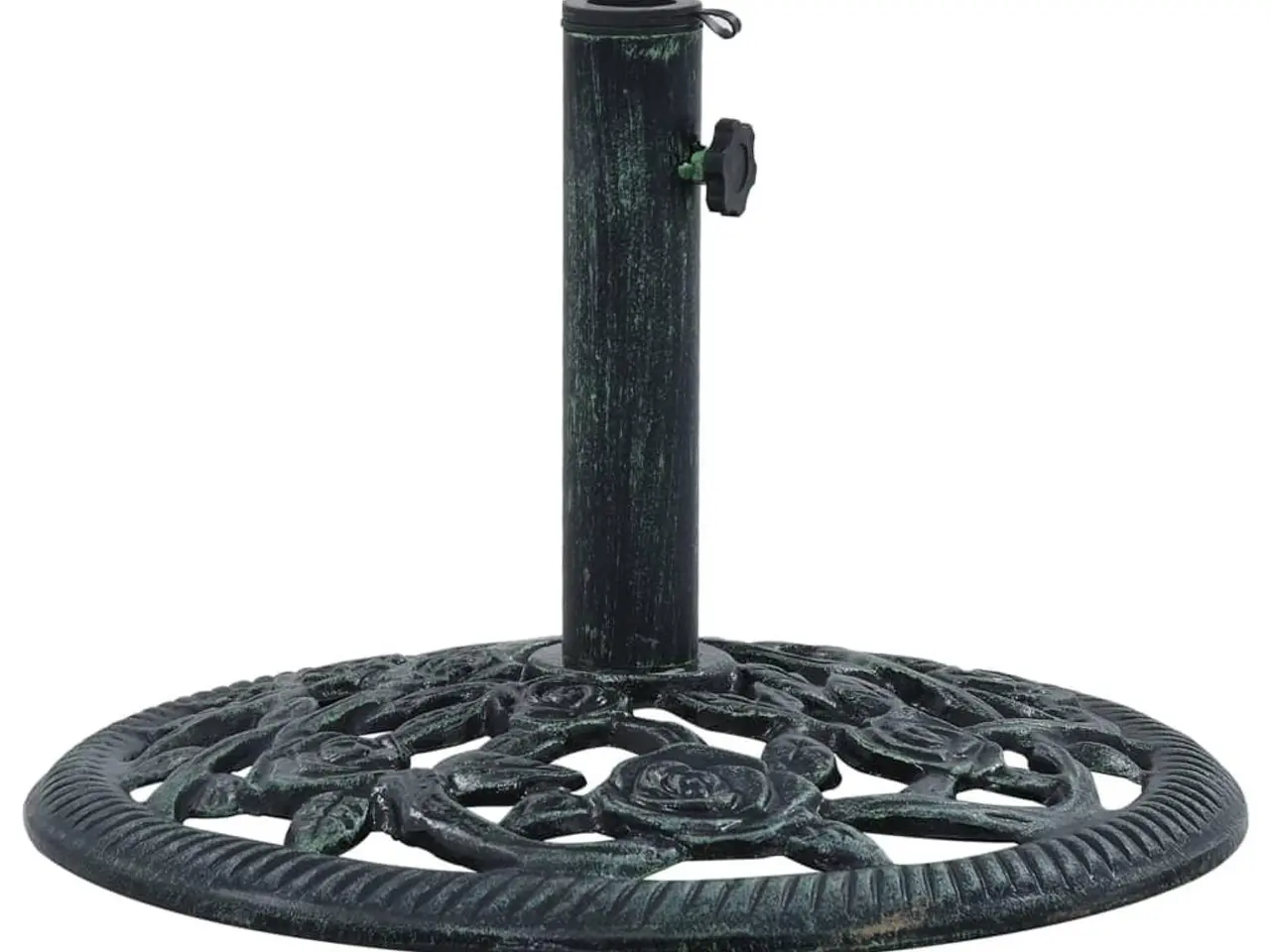 Billede 2 - Parasolfod 9 kg 40 cm støbejern grøn
