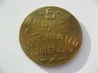 Fuglefjord 5 kr S.P.Petersens Eftf Færøerne
