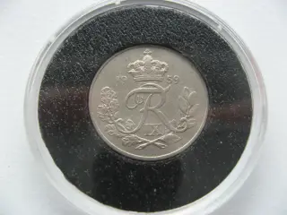  Flot 10 øre 1959, den svære, i Kapsel