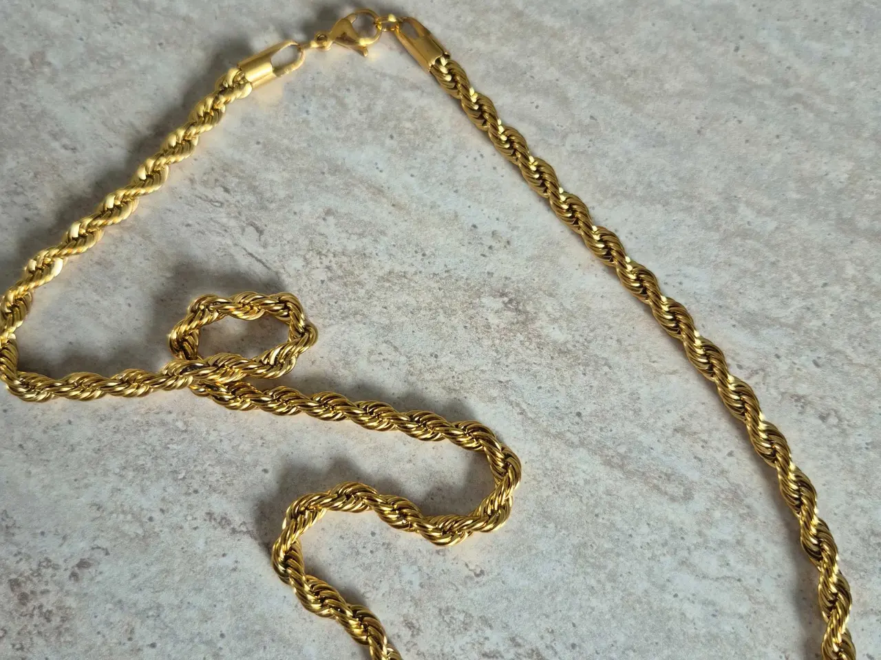 Billede 4 - 5mm goldfilled rope chain