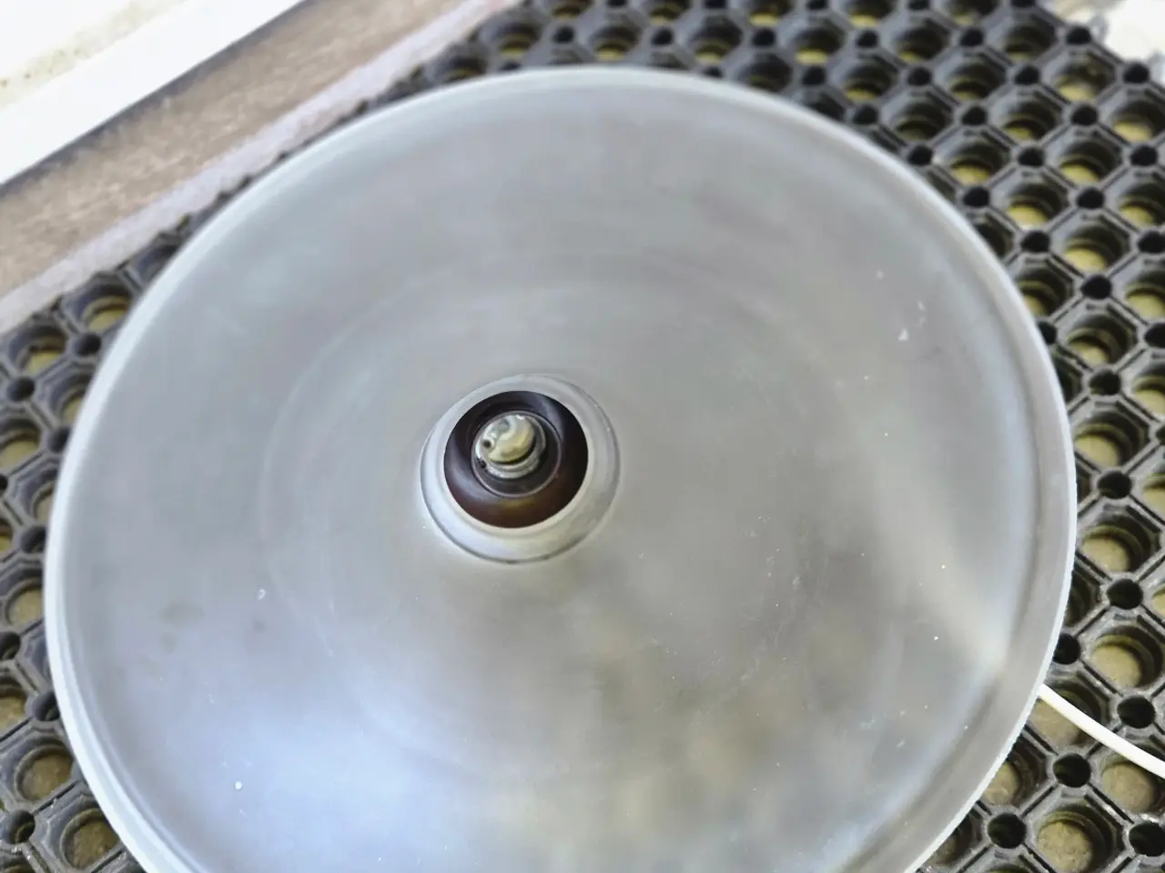 Billede 13 - Flot retrolampe i gråtonet glas