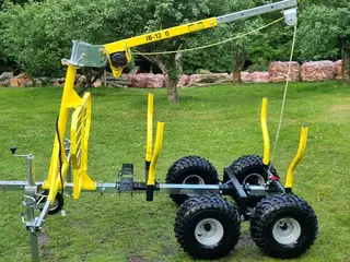 Iron Baltic 1200 ATV skovvogn med kran og tiplad