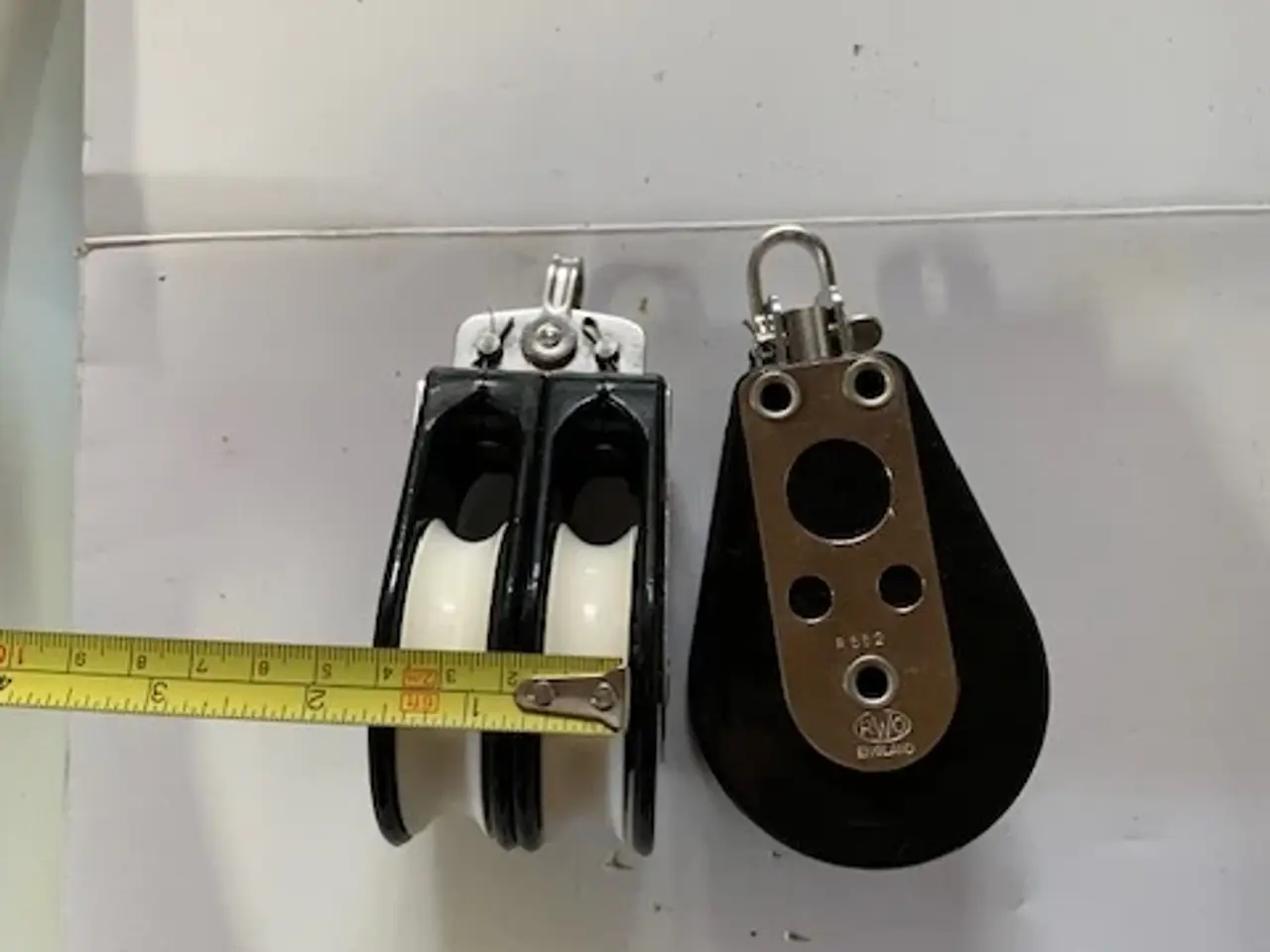 Billede 2 - 2 stk RWO R552 dobbeltblokke, kuglelejer, 12 mm