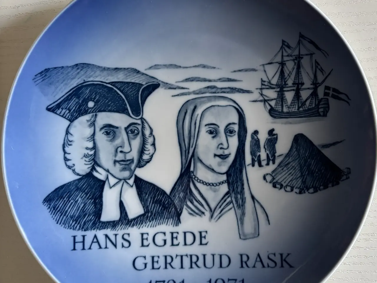 Billede 3 - Mindeplatte, Hans Egede og Gertrud Rask, 1721-1971