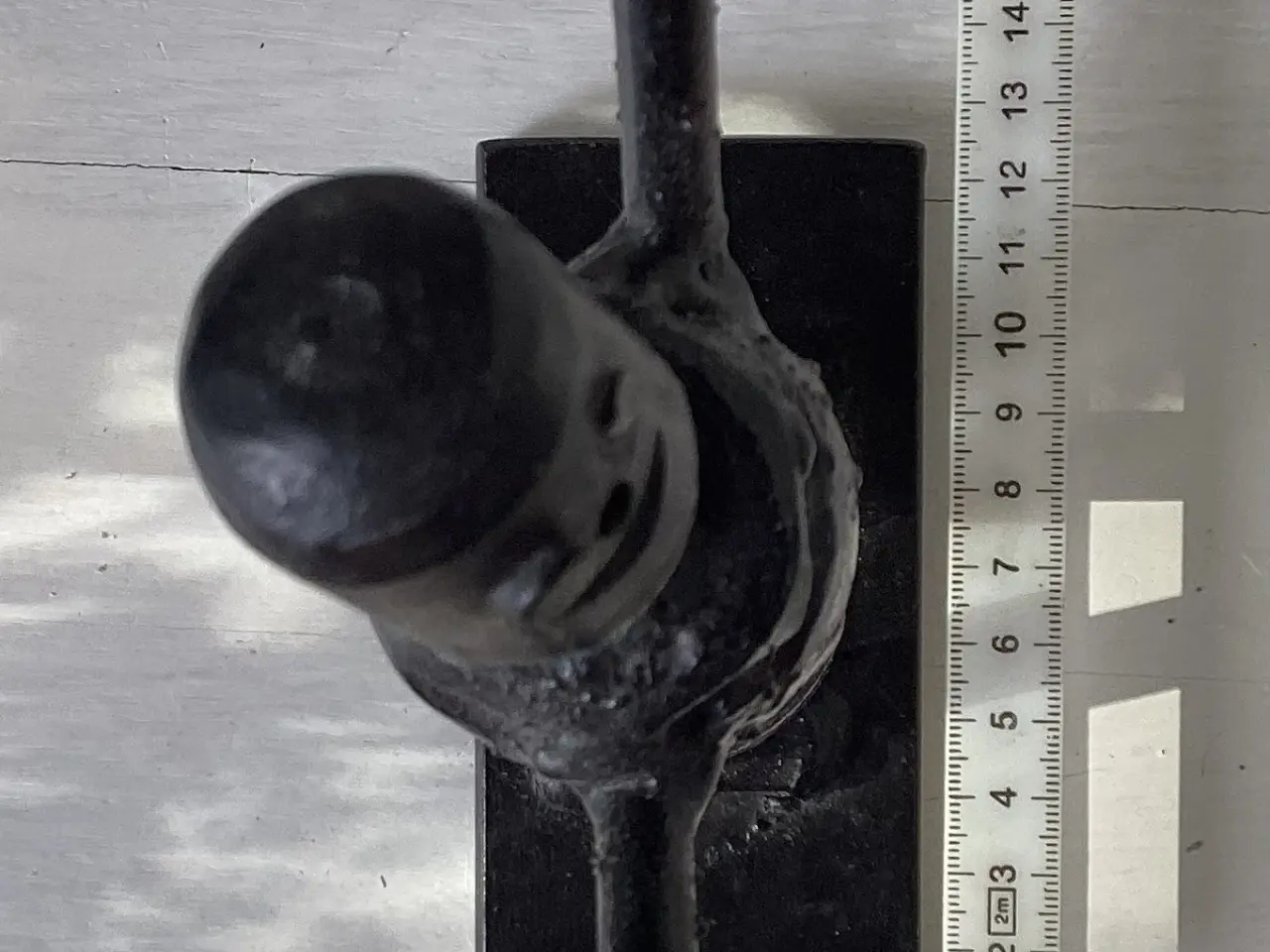 Billede 11 - Metal figur/skulptur af jublende mand/robot  