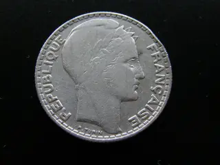 Frankrig 10 Francs 1934 Sølv KM#878