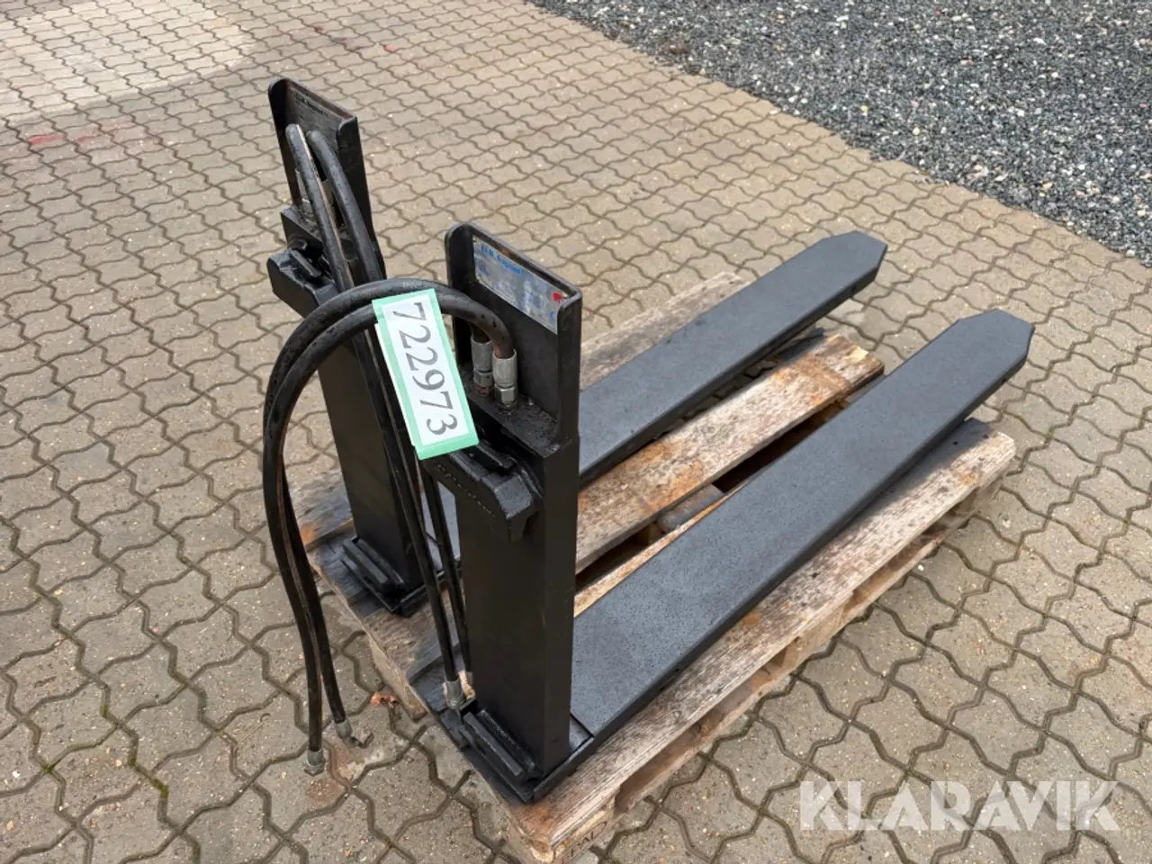 Billede 3 - Pallegafler E.L.M med hydrauliske udskud