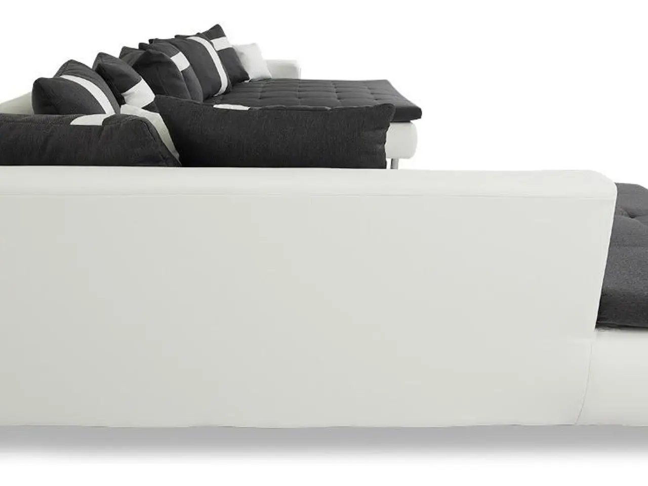 Billede 7 - Miami XL U-sofa højrevendt - hvid tekstillæder/koksgrå