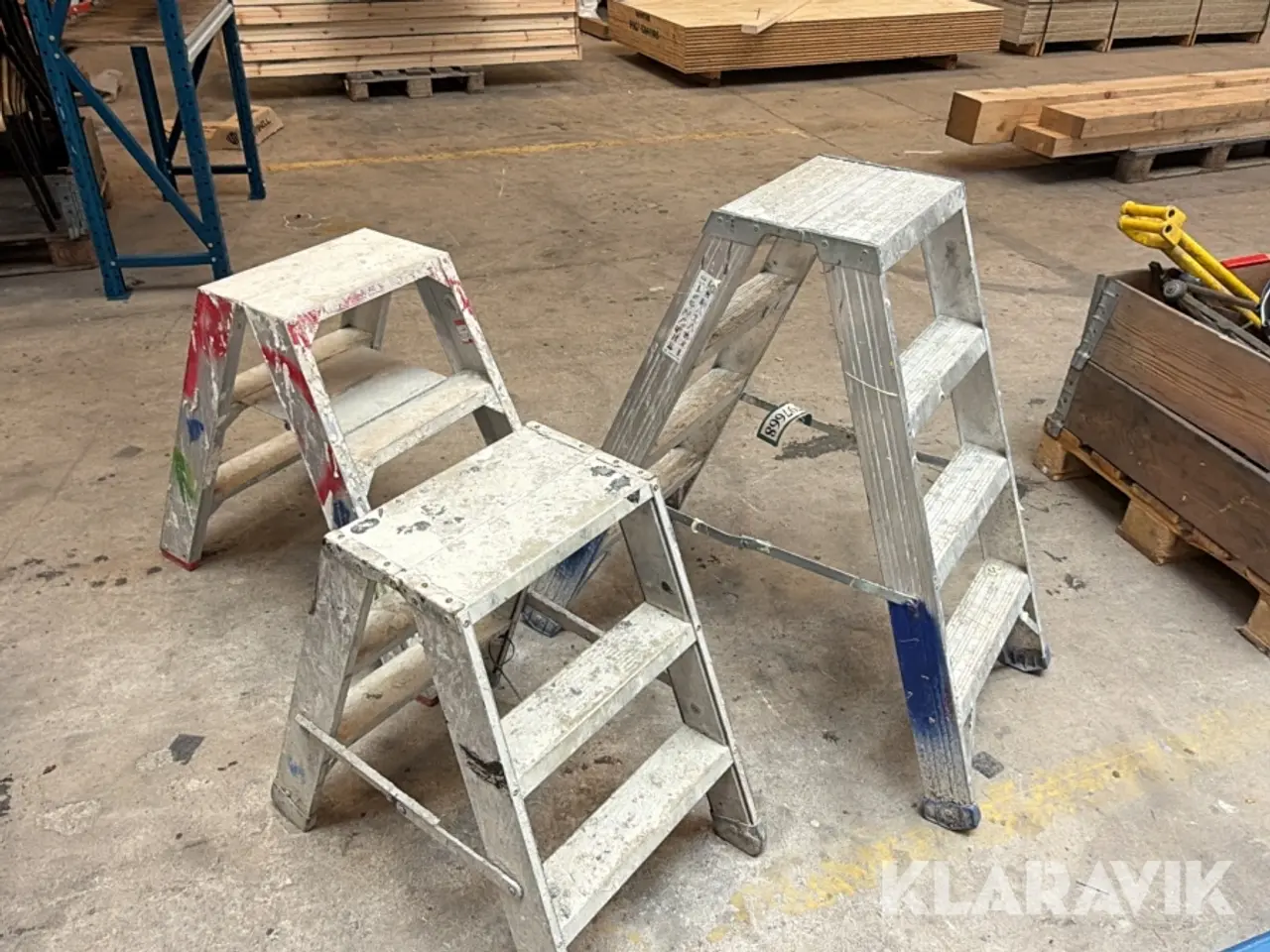 Billede 3 - Arbejdsstiger i aluminium 3 Styk