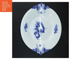Porcelæn fad med blå blomst fra Royal Copenhagen (str. Ø 29 cm)