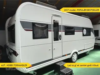 2027 - Hobby De Luxe 495 UL NY 2027. BESTSELLER m/enkeltsenge, NU PÅ LAGER TIL OMGÅENDE LEVERING.