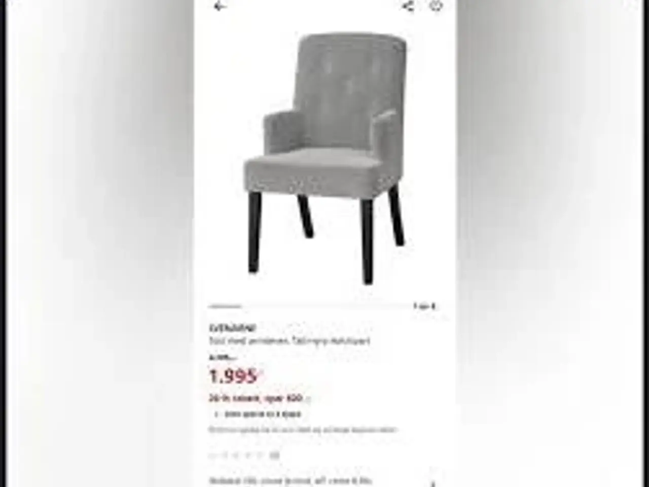 Billede 1 - 3 stk. polstrede spisebordsstole