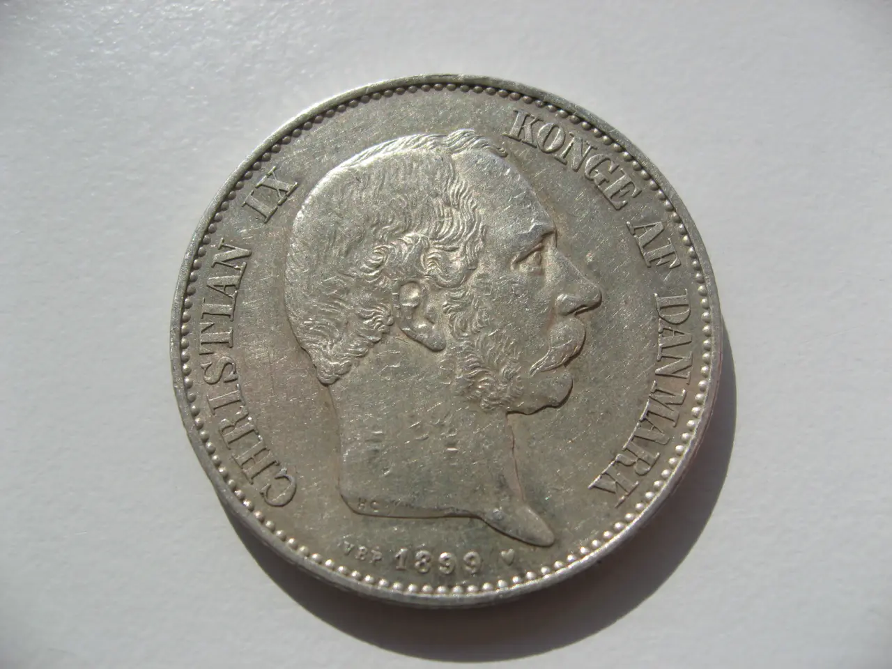 Billede 1 - Særdeles flot delfin sølv 2 kr 1899, den gode