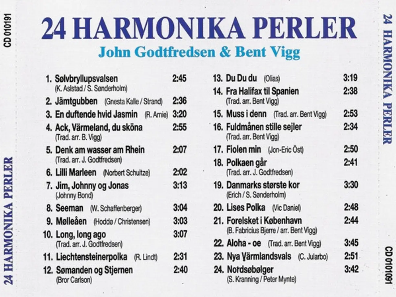 Billede 2 - John Godtfredsen &… – 24 Harmonika Perler – CD