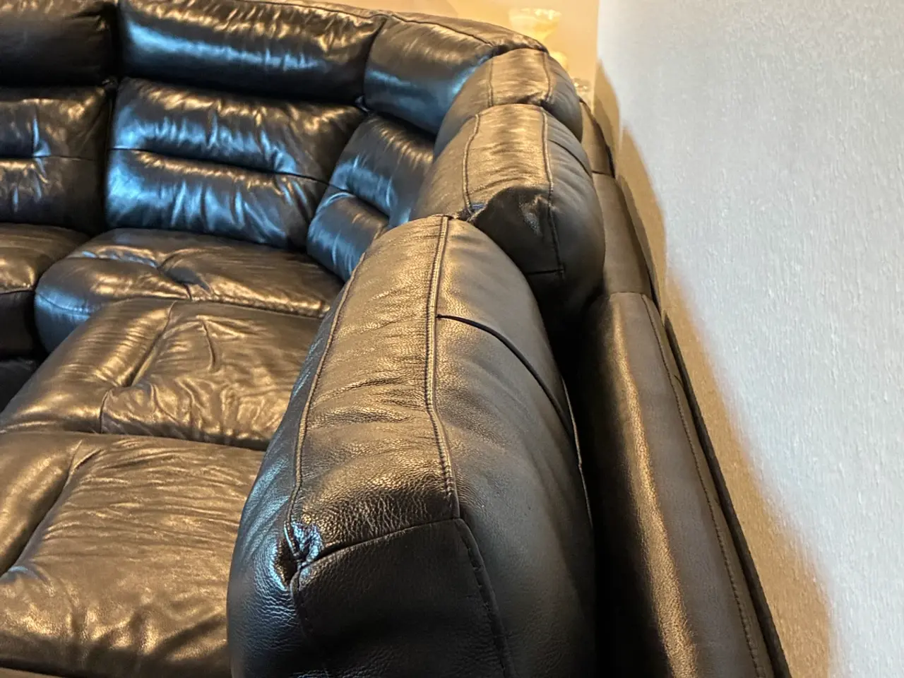 Billede 8 - Stor hjørnesofa i ægte læder – el-recliner i begge