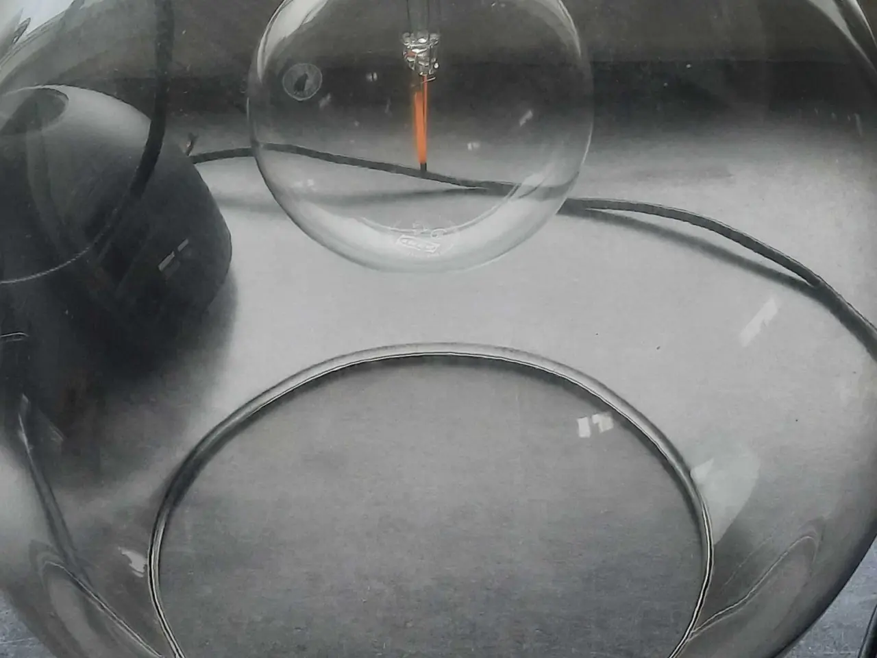 Billede 1 - Glas loftlampe 