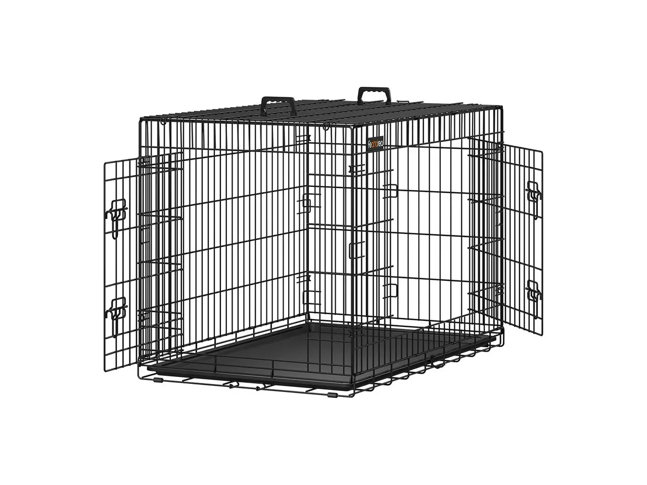 Billede 1 - Foldbart hundebur, XL 107 cm med 2 døre - sort (PPD42H)