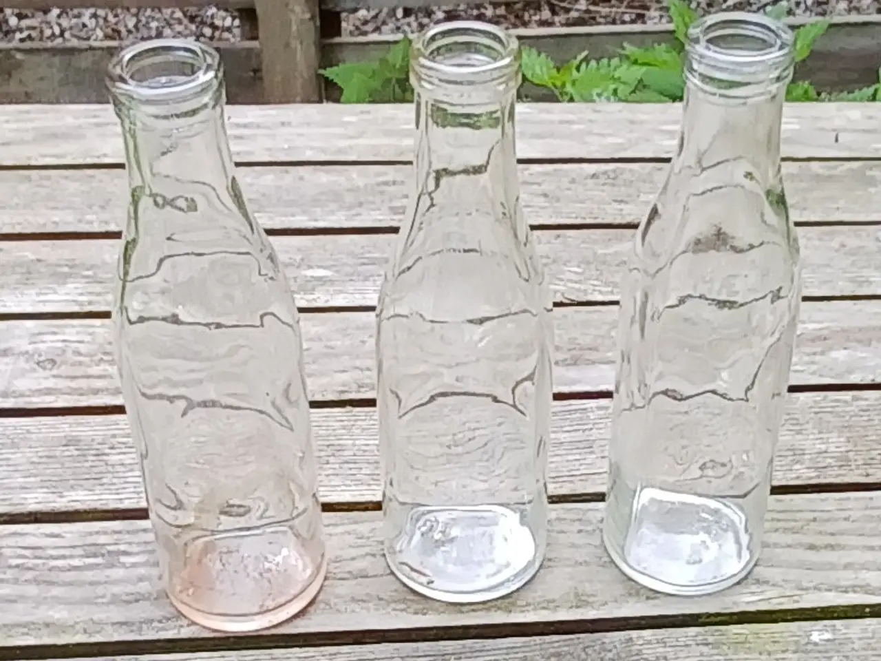 Billede 2 - Gamle mærkede glasflasker, mælkeflasker.