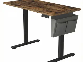 Elektrisk hæve-sænkebord 120,1 × 60,1 cm - 4 hukommelser, USB‑C, rustik brun