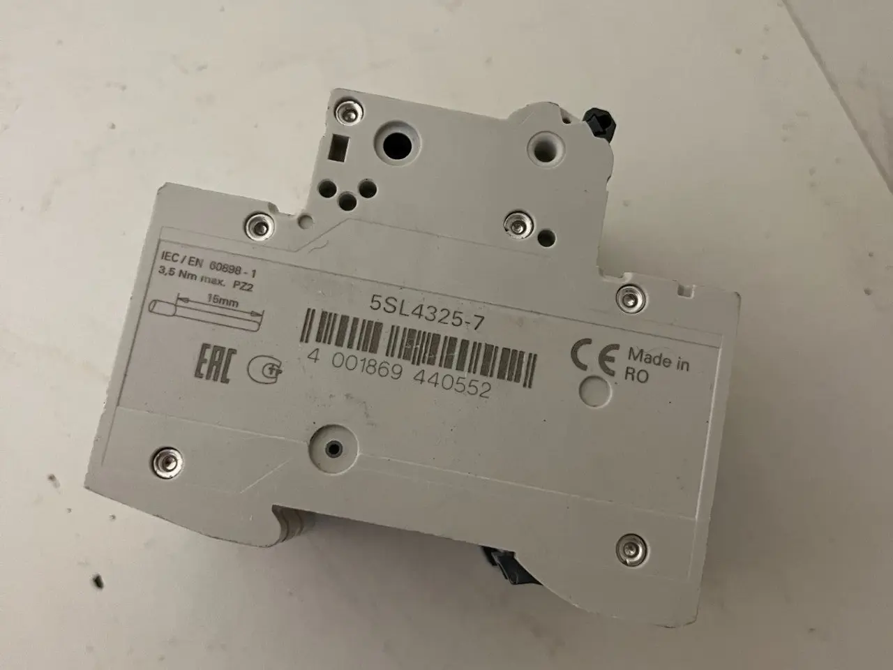 Billede 7 - Siemens 5SL4325-7 C25 3-Pole MCB 25A 400V w/ Aux