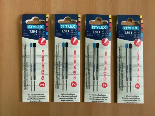 Kuglepen refill blå+sort