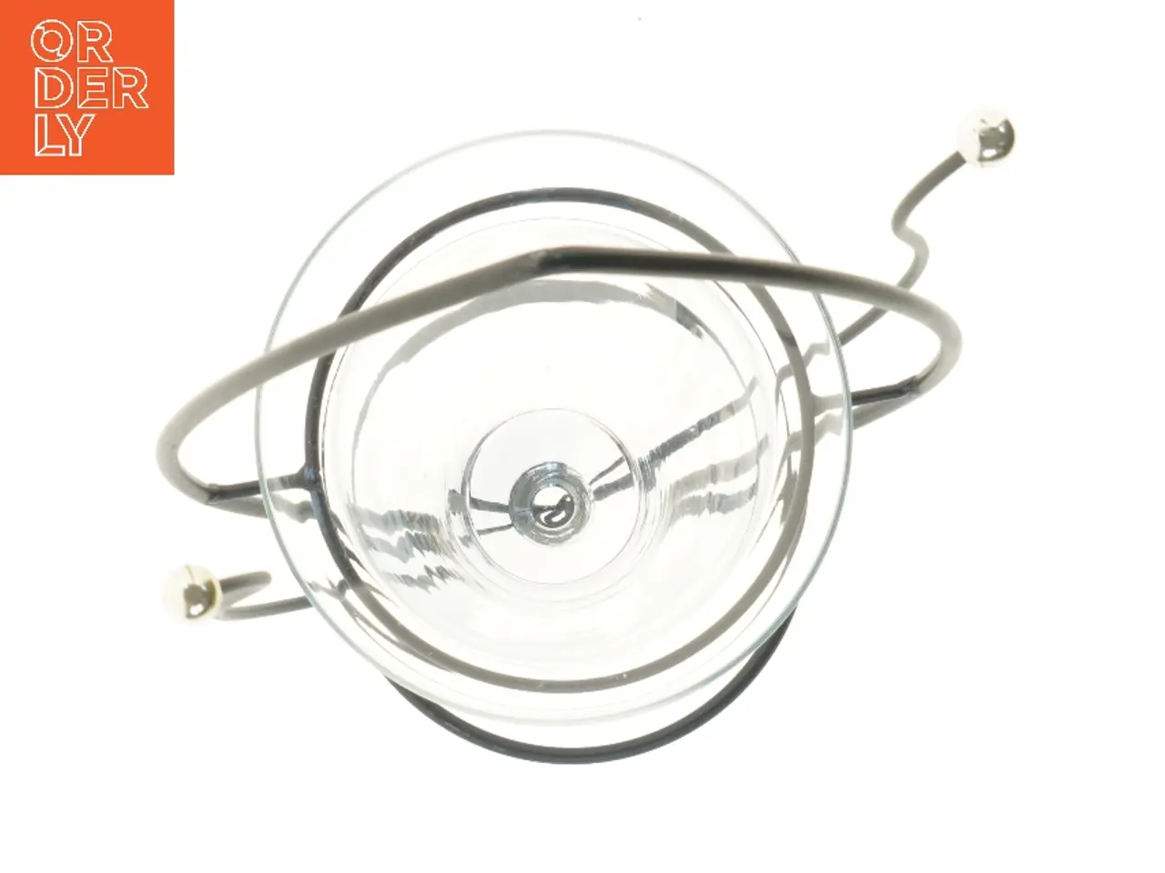 Billede 2 - Glasvase med metalstativ (str. 58x28 cm)