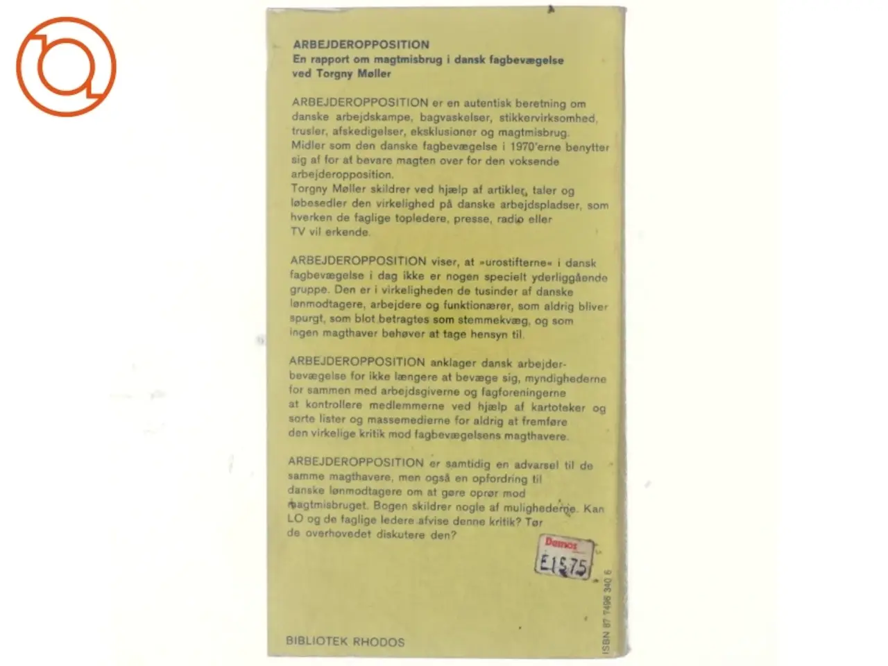 Billede 3 - Arbejderopposition af Torgny Møller (bog)