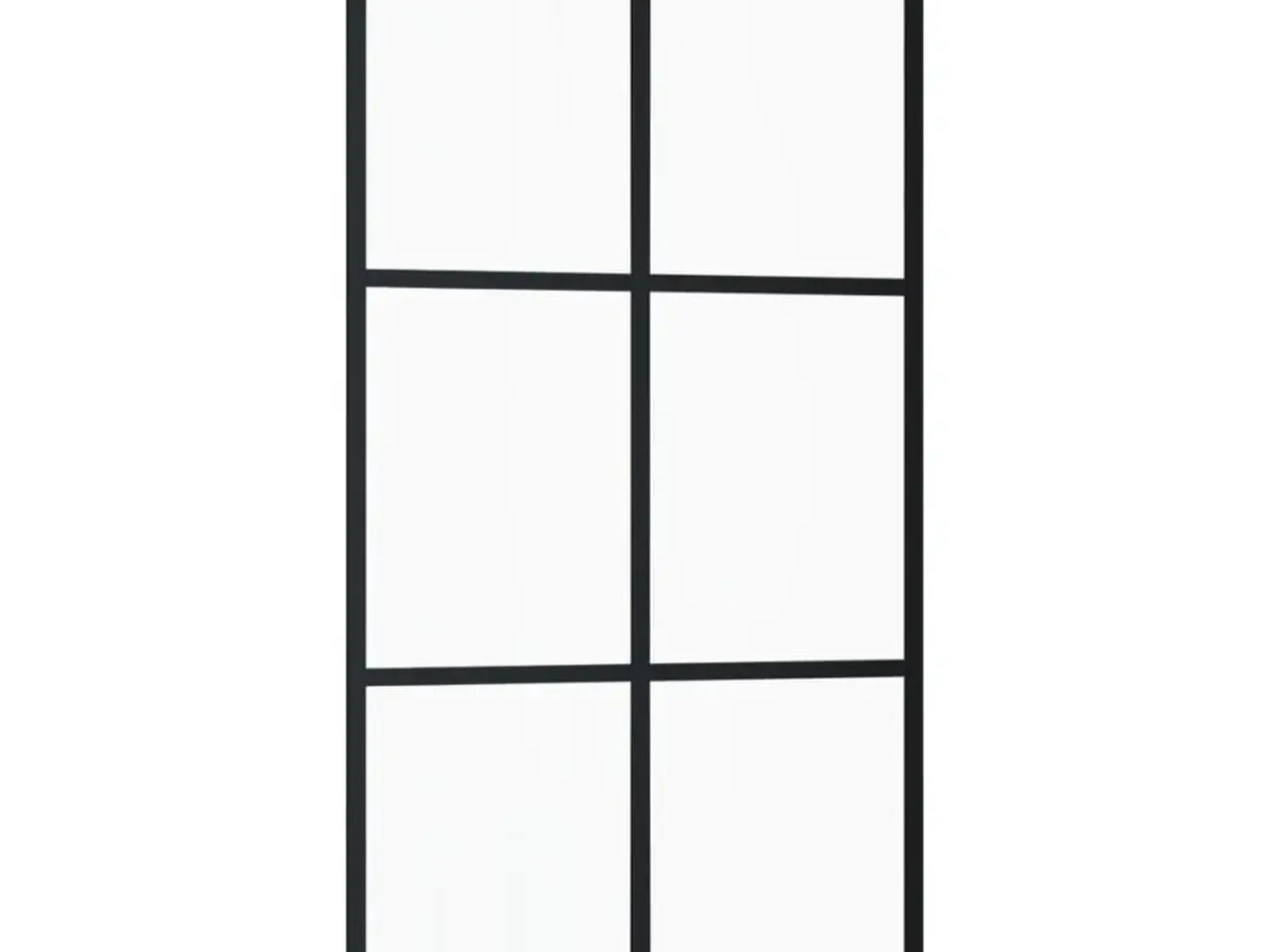 Billede 3 - Skydedør 102x205 cm sikkerhedsglas og aluminium sort