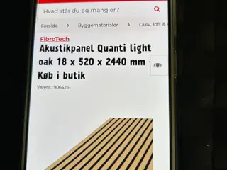 Akustikpaneler, Quanti Light Oak, 4 stk