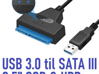 NY! USB 3.0 til / to SATA III Adapter