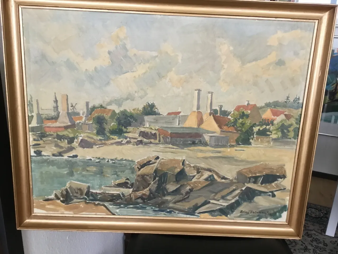 Billede 1 - Oliemaleri af Erling Petersen