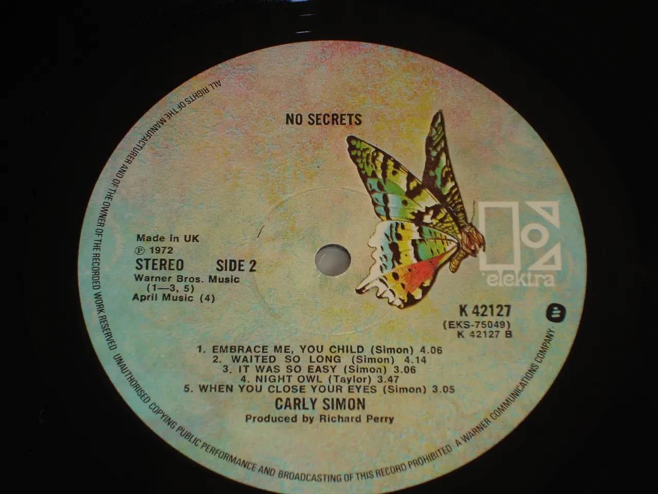 Billede 5 - (Sender gerne) Carly Simon – No Secrets