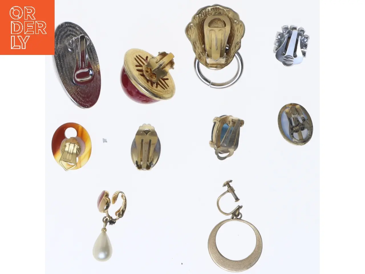 Billede 2 - Lot med 10 vintage clip-on øreringe (str. 10 stk 3,5-1,5 cm)