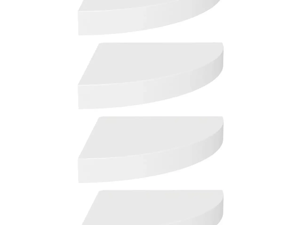 Billede 2 - Hjørnehylder 4 stk. 25x25x3,8 cm MDF hvid