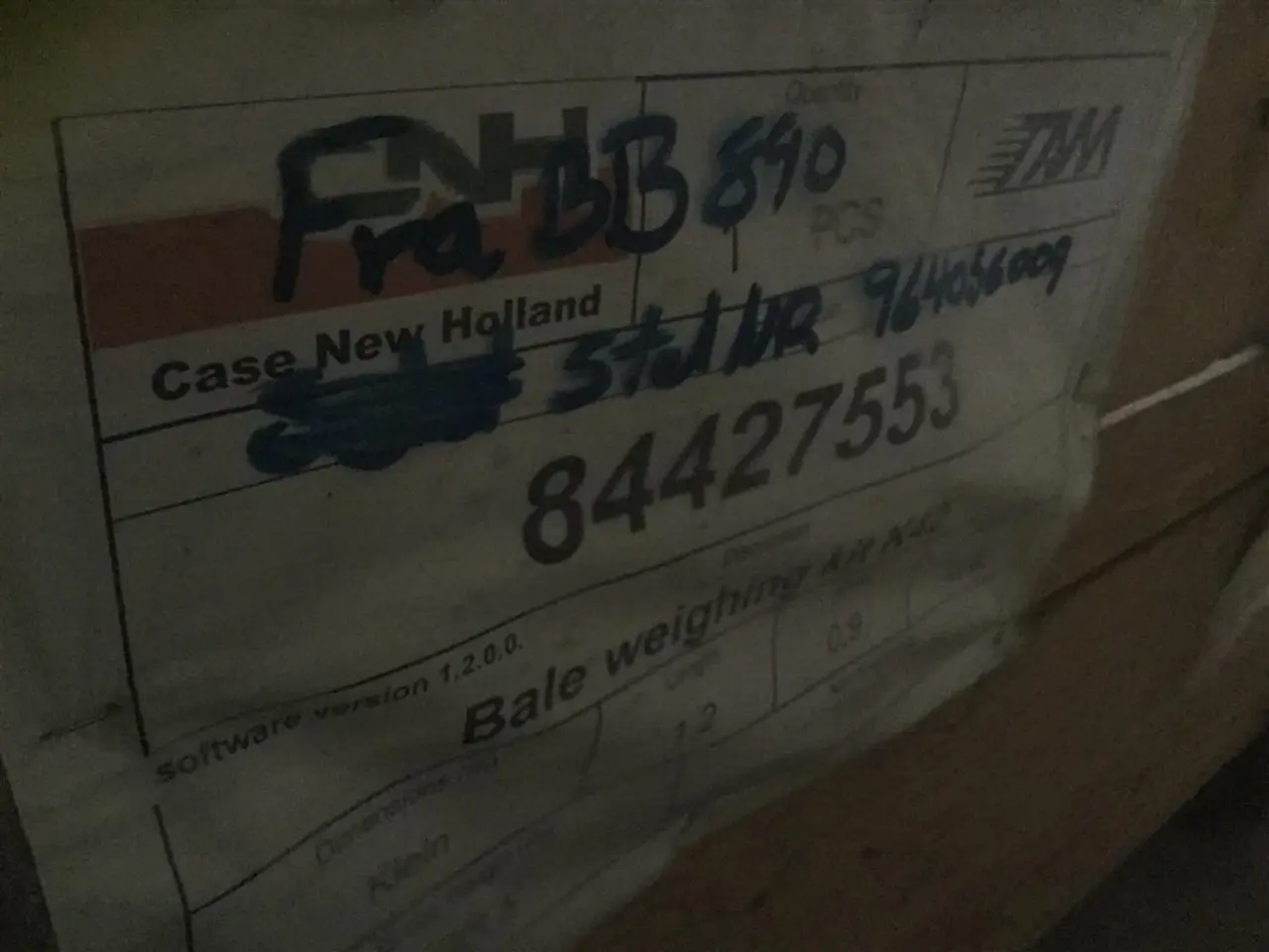 Billede 1 - New Holland BB 890 vejekit til sliske på bb 890