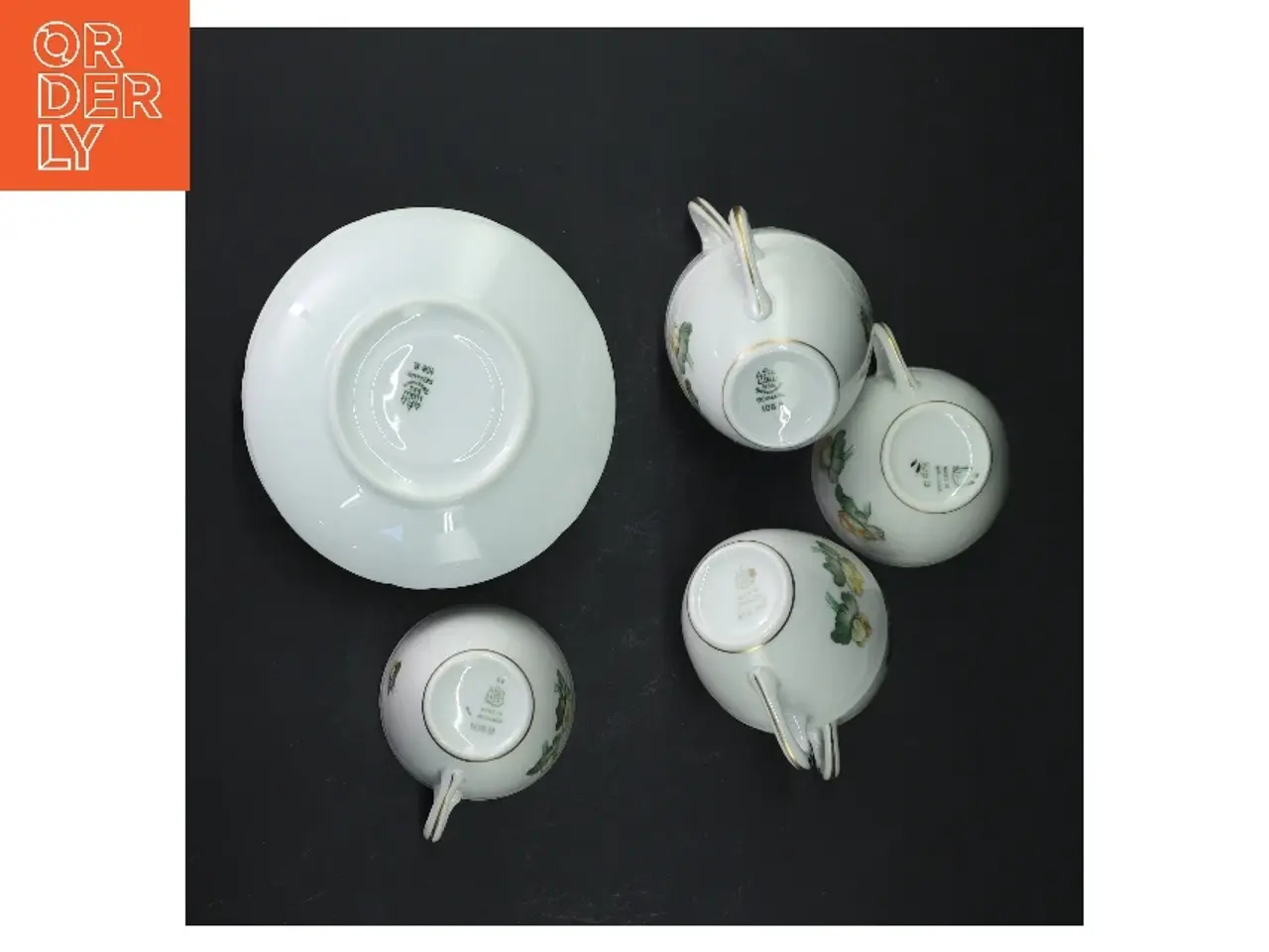 Billede 3 - Porcelænskopper med underkopper fra B&G (str. Ø 12x h 6,5 cm)