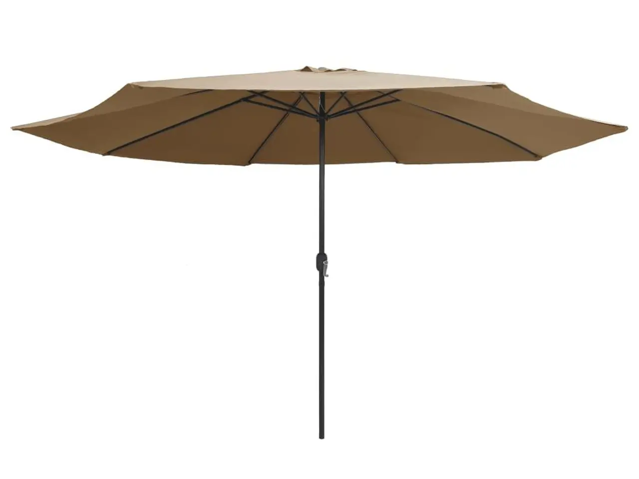 Billede 3 - Parasol med metalstang 390 cm - gråbrun
