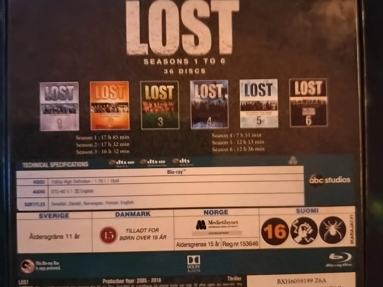 Billede 2 - LOST komplet Bluray Box