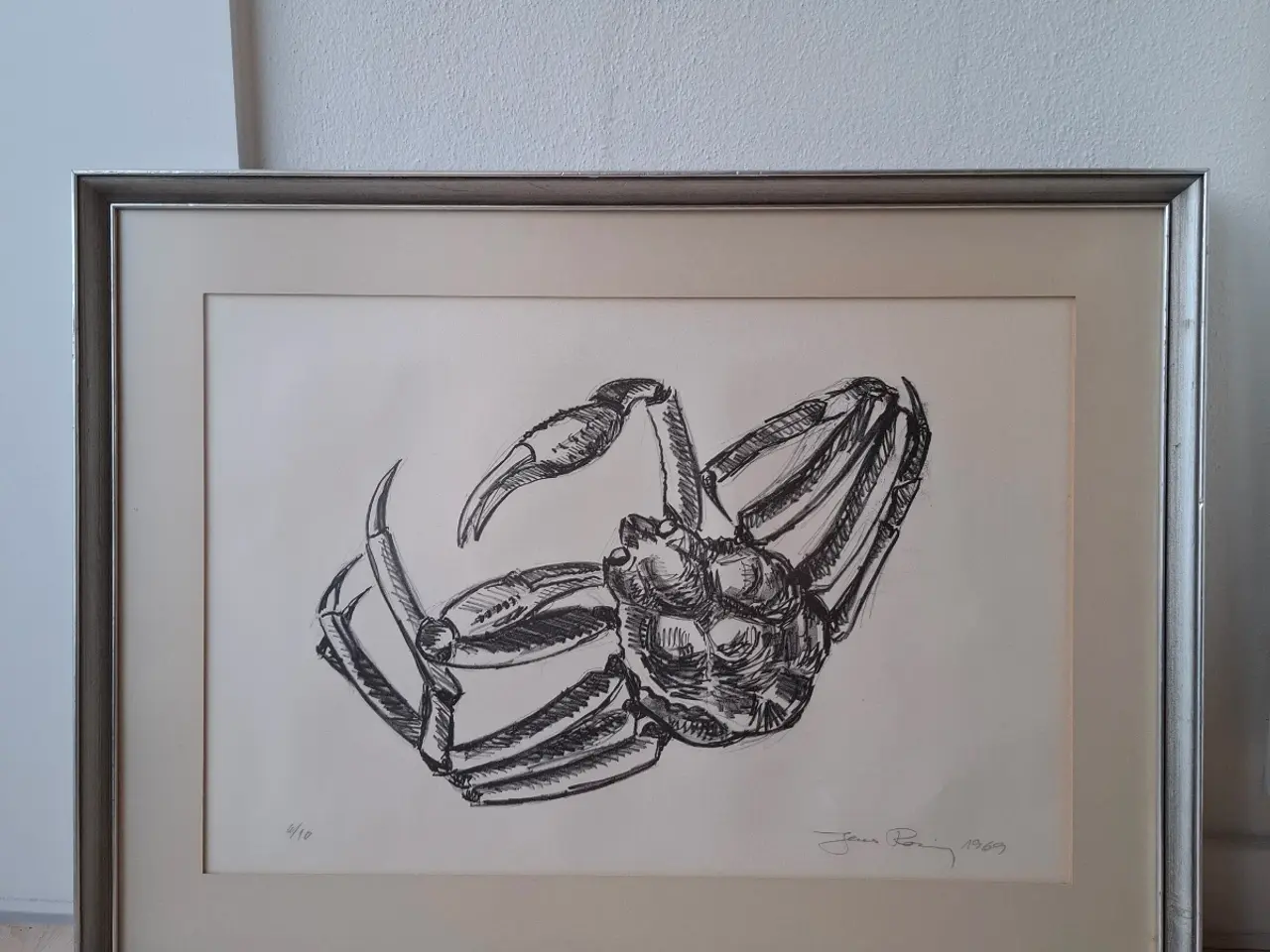 Billede 1 - Jens Rosing – “Snekrabbe” – Grønlandsk lithografi