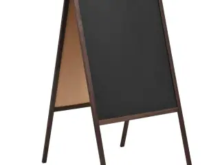 Dobbeltsidet fritstående tavle i cedertræ - 60 × 80 cm