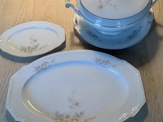 Æbleblomst terrin og fade