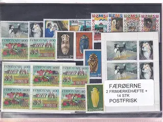 Færøerne - 2 Frimærkehæfter + 14 Stk. - Postfrisk